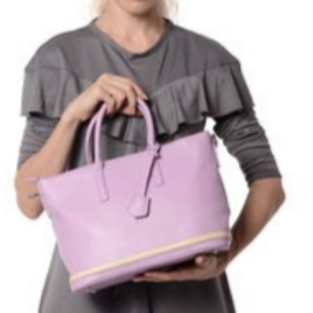 Zipper & Inside Snap Shoulder Bag With Handles - Picture 4 of 7